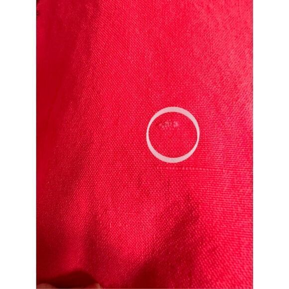 VINTAGE red cotton Christmas poinsettia tablecloth - Picture 8 of 10